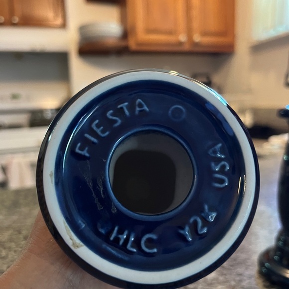 Elegant Blue Ceramic Candle Holders - Picture 2 of 3